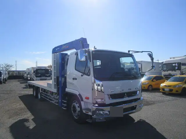 三菱 ファイター 中型/増トン 車両重機運搬 4段クレーン ウインチの中古トラック画像2