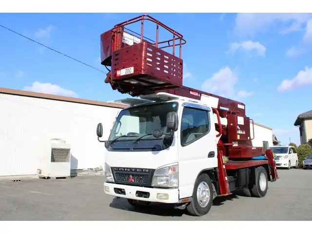 三菱 キャンター 小型 高所・建柱車 高所作業車  の中古トラック【車両No.162558】