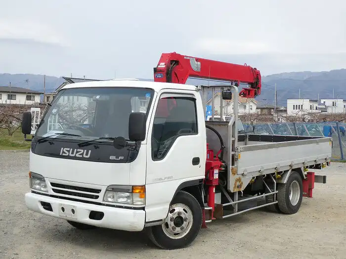 いすゞ エルフ 小型 クレーン付 4段 ラジコンの中古トラック画像1