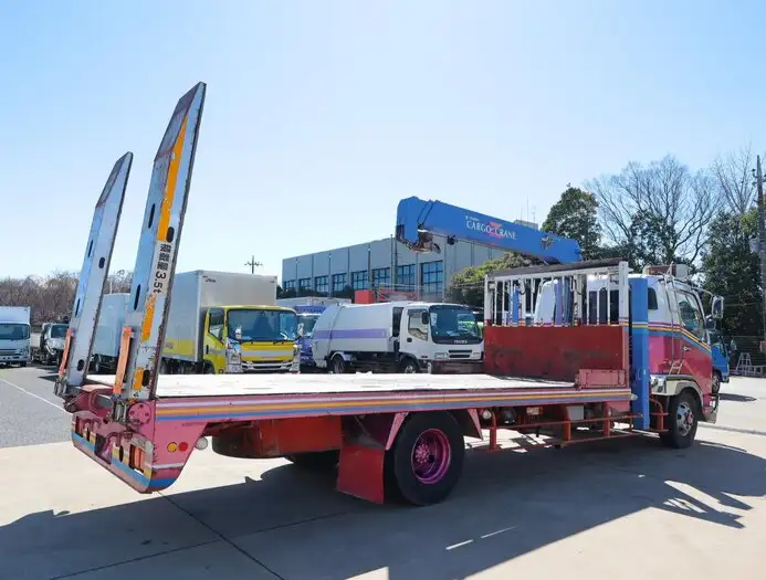 三菱 ファイター 中型/増トン 車両重機運搬 3段クレーン フックインの中古トラック画像2