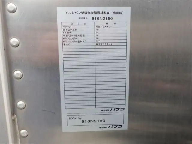 三菱 キャンター 小型 アルミバン サイドドア TPG-FEA50の中古トラック画像10