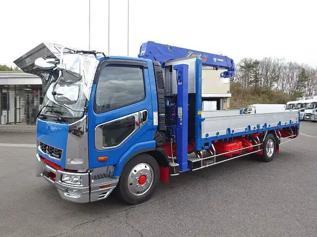 三菱 ファイター 中型/増トン 車両重機運搬 4段クレーン ラジコンの中古トラック画像1