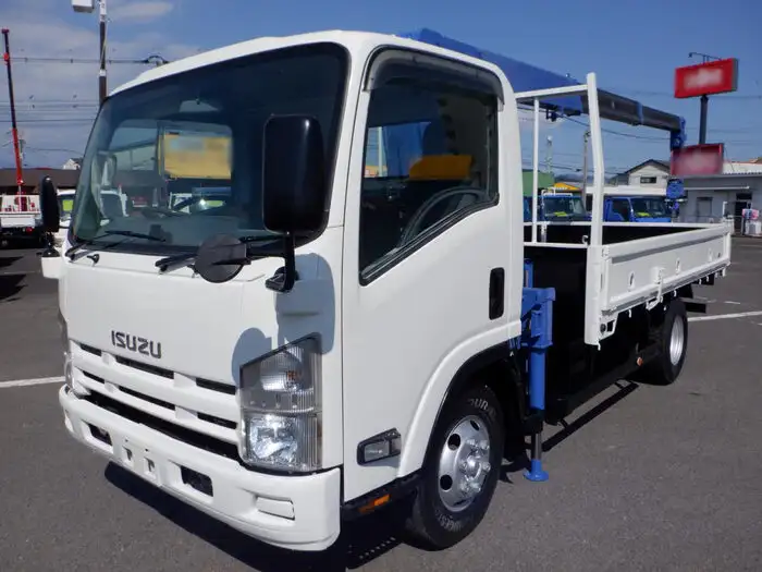 いすゞ エルフ 小型 クレーン付 床鉄板 3段 の中古トラック【車両No.163634】