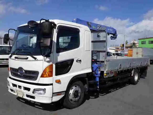 日野 レンジャー 中型/増トン クレーン付 床鉄板 アルミブロックの中古トラック画像1