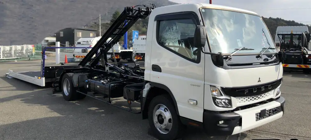 三菱 キャンター 小型 車両重機運搬 ラジコン ウインチの中古トラック画像1