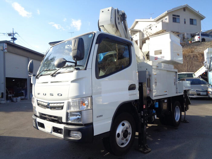 三菱 キャンター 小型 高所・建柱車 高所作業車 電工仕様｜画像1