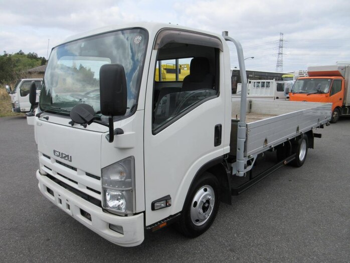 いすゞ エルフ 小型 平ボディ ワイドロング BKG-NNR85AR の中古
