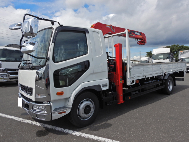 三菱 ファイター 中型/増トン 車両重機運搬 4段クレーン ラジコン｜画像1