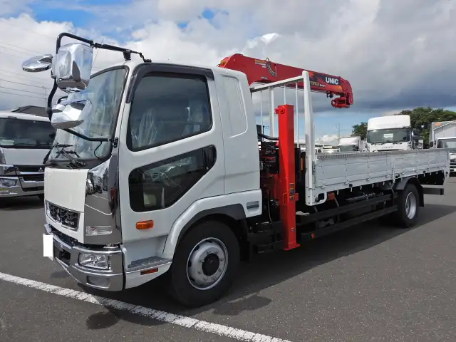 三菱 ファイター 中型/増トン 車両重機運搬 4段クレーン ラジコンの中古トラック画像1