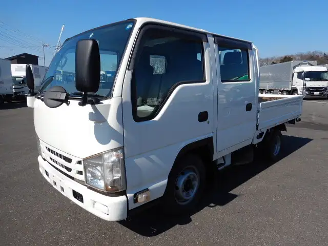 いすゞ エルフ 小型 平ボディ Wキャブ 床鉄板の中古トラック画像1