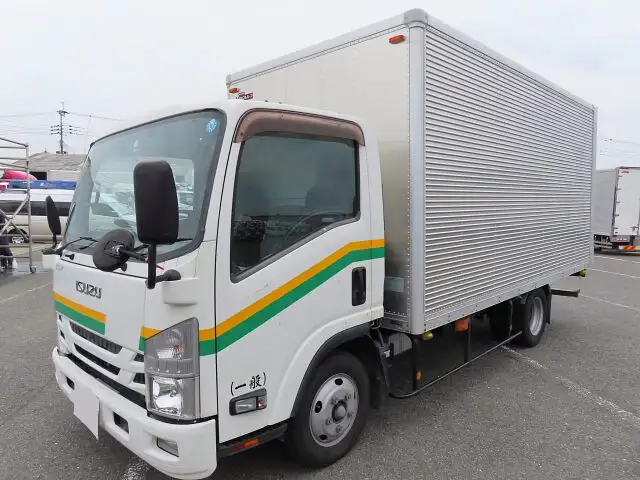 いすゞ エルフ 小型 アルミバン 床鉄板 シャッター式の中古トラック画像1