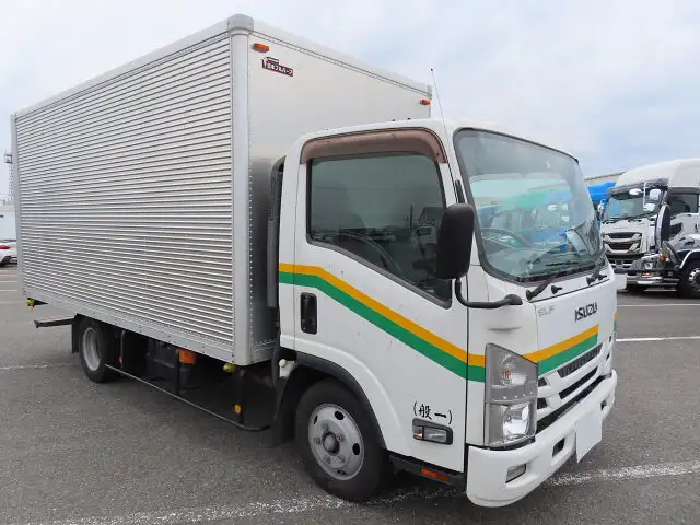 いすゞ エルフ 小型 アルミバン 床鉄板 シャッター式の中古トラック画像3