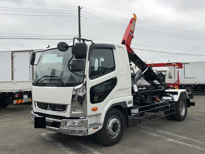 三菱 ファイター 中型/増トン アームロール コンテナ付き ツインホイスト の中古トラック【車両No.165041】