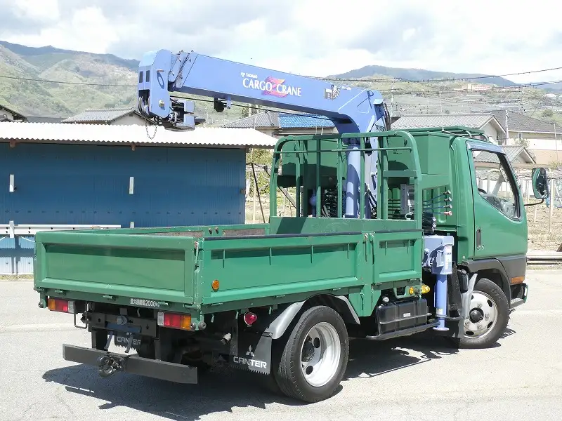 三菱 キャンター 小型 クレーン付 床鉄板 3段の中古トラック画像3
