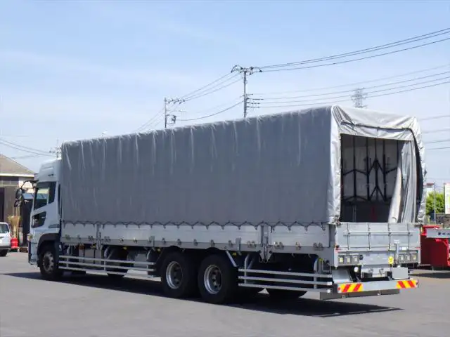 日産UD クオン 大型 平ボディ ハイルーフ 幌の中古トラック画像5