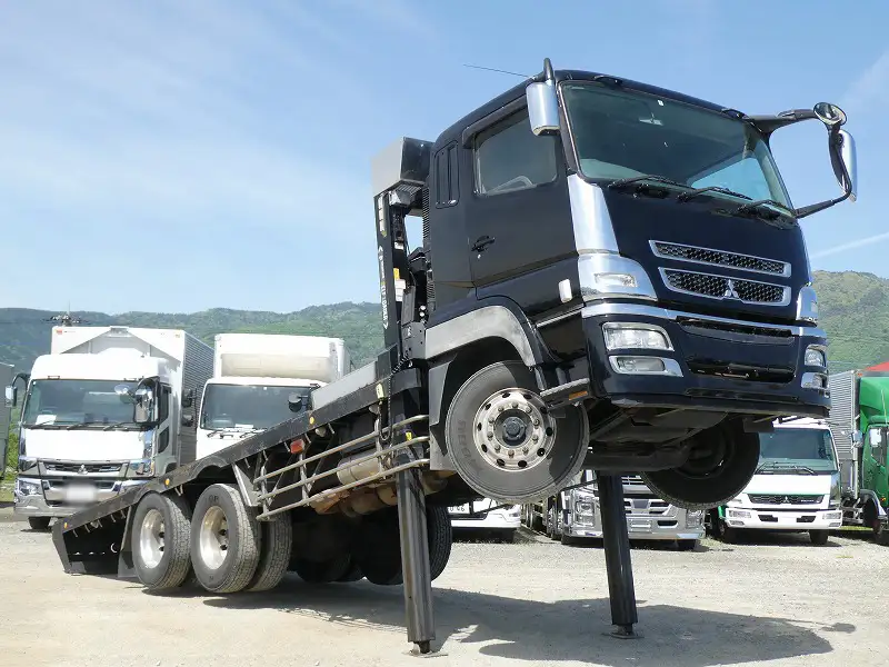 三菱 スーパーグレート 大型 車両重機運搬 ウインチ ベッドの中古トラック画像8