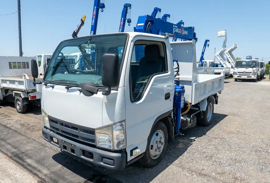 いすゞ エルフ 小型 ダンプ クレーン付き SKG-NKR85AD｜画像1