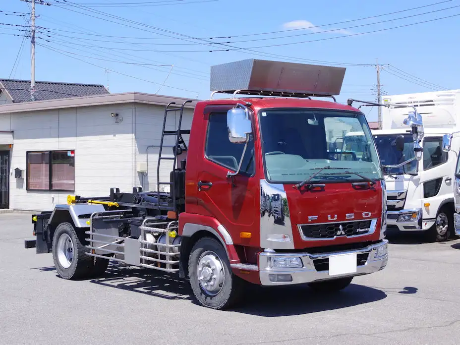 三菱 ファイター 中型/増トン アームロール ツインホイスト QKG-FK72FZの中古トラック画像2