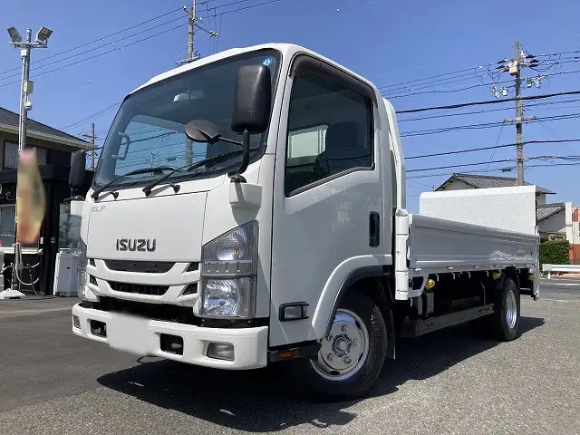 いすゞ エルフ 小型 平ボディ パワーゲート 床鉄板の中古トラック画像1