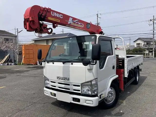 いすゞ エルフ 小型 クレーン付 4段 フックイン の中古トラック【車両No.165850】