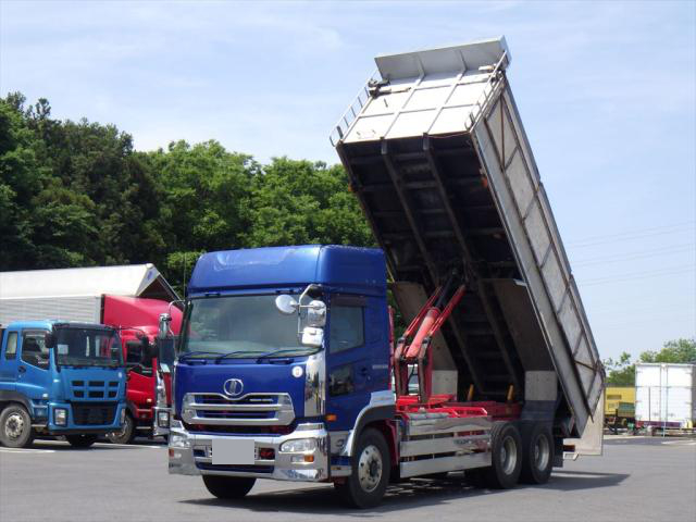 日産UD クオン 大型 ダンプ 土砂禁 ハイルーフ｜画像1