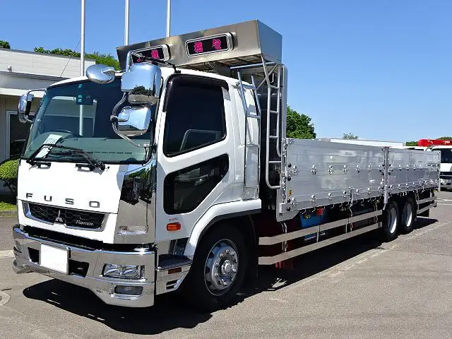 三菱 ファイター 中型/増トン 平ボディ ワイド QKG-FQ64F の中古