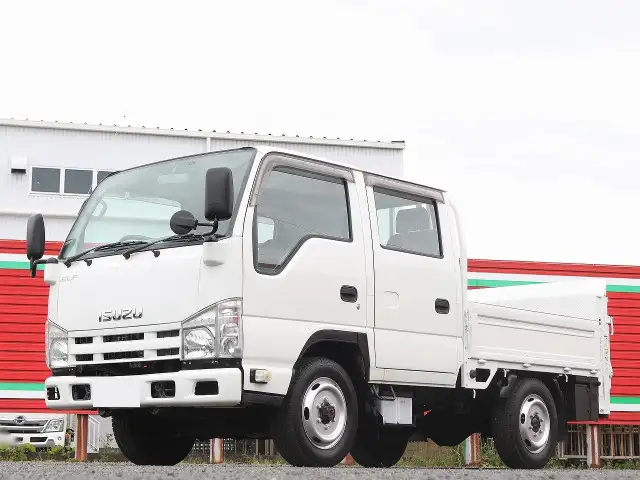 いすゞ エルフ 小型 平ボディ Wキャブ パワーゲートの中古トラック画像1