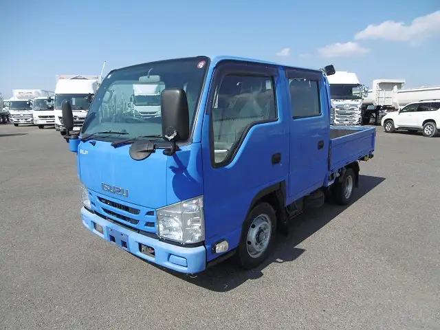 いすゞ エルフ 小型 平ボディ Wキャブ 床鉄板｜画像1