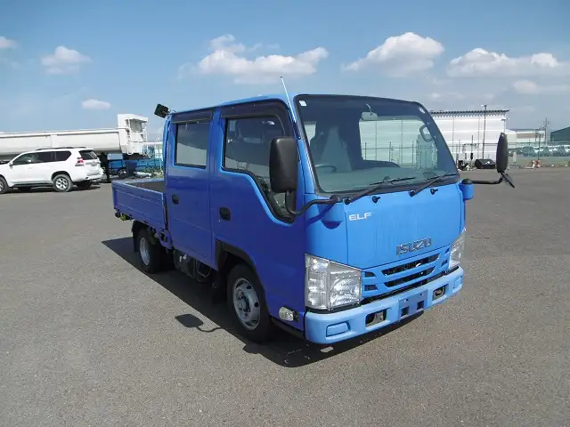 いすゞ エルフ 小型 平ボディ Wキャブ 床鉄板の中古トラック画像2
