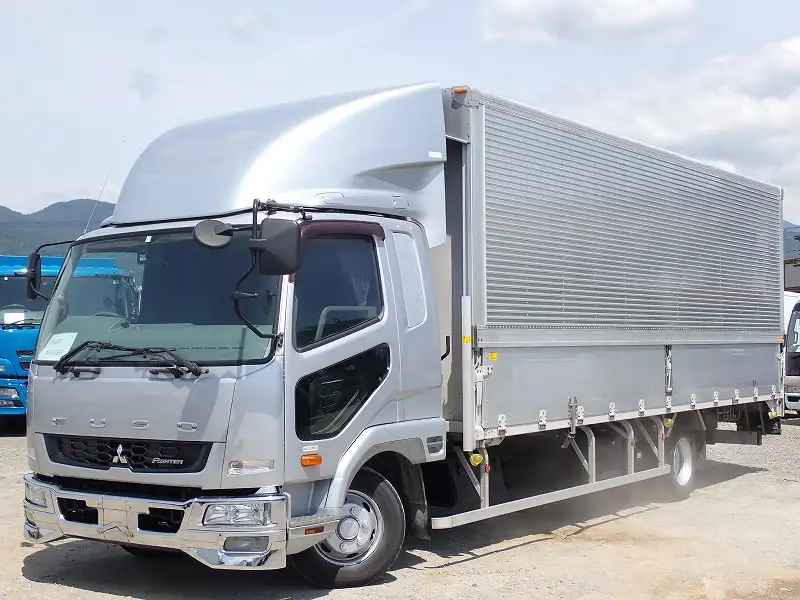 三菱 ファイター 中型/増トン ウイング ベッド TKG-FK61Fの中古トラック画像1