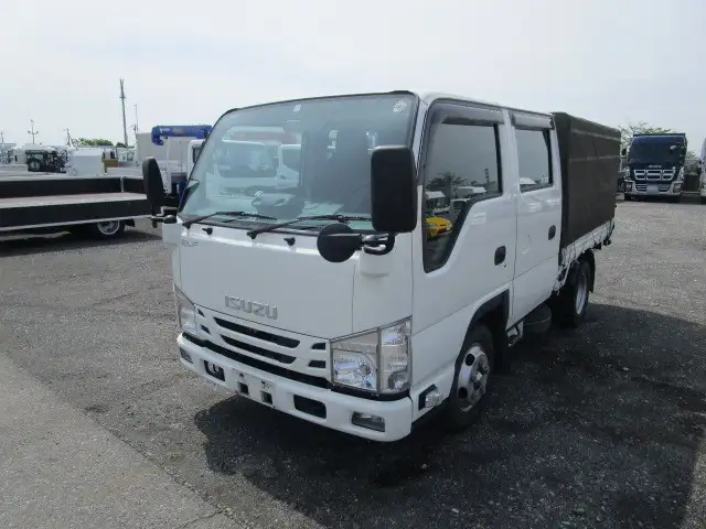いすゞ エルフ 小型 平ボディ Wキャブ 幌 の中古トラック【車両No.166853】