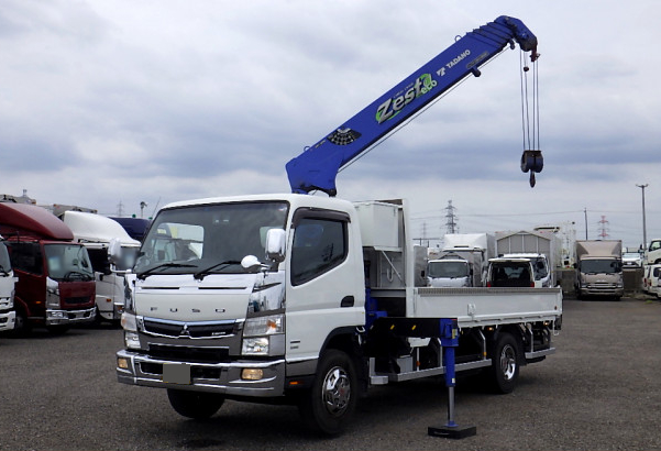 三菱 キャンター 小型 クレーン付 ワイドロング