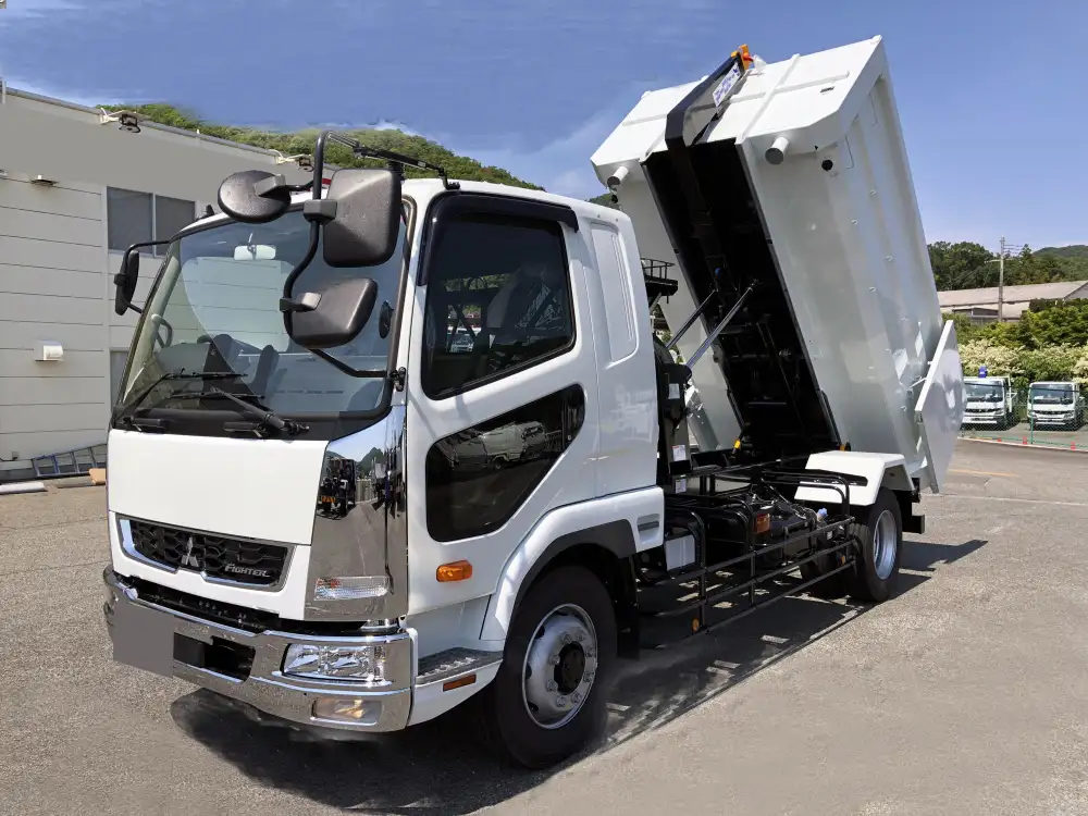 三菱 ファイター 中型/増トン アームロール コンテナ付き ツインホイストの中古トラック画像1