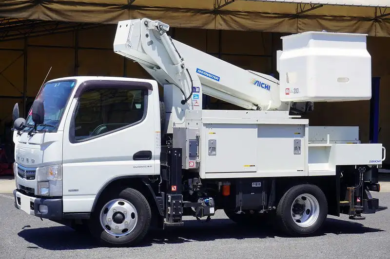 三菱 キャンター 小型 高所・建柱車 高所作業車 電工仕様｜画像1