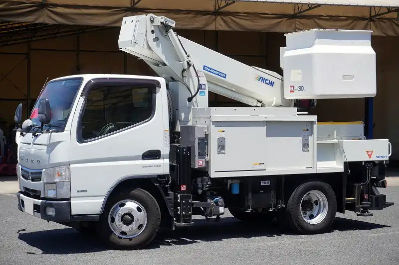 三菱 キャンター 小型 高所・建柱車 高所作業車 電工仕様｜画像1