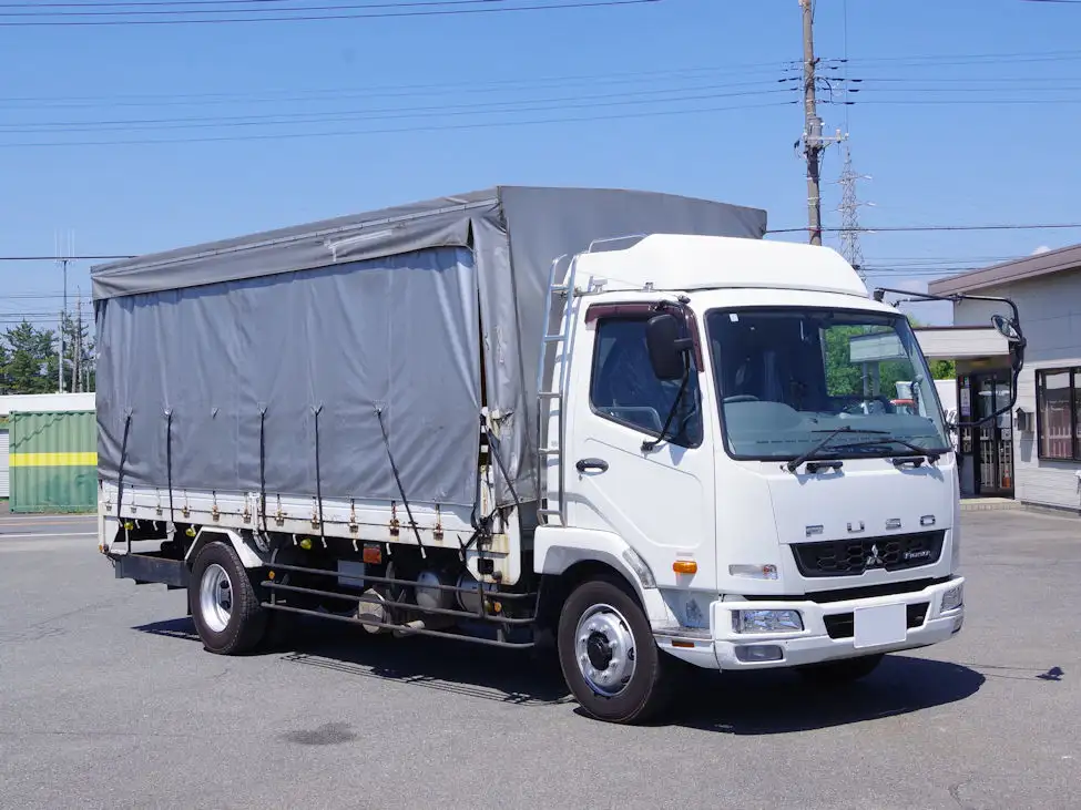 三菱 ファイター 中型/増トン 平ボディ 幌 床鉄板の中古トラック画像2