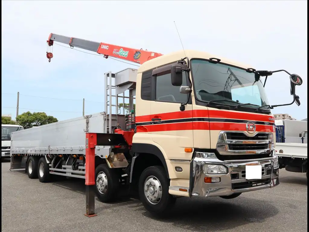 日産UD クオン 大型 クレーン付 床鉄板 アルミブロックの中古トラック画像2