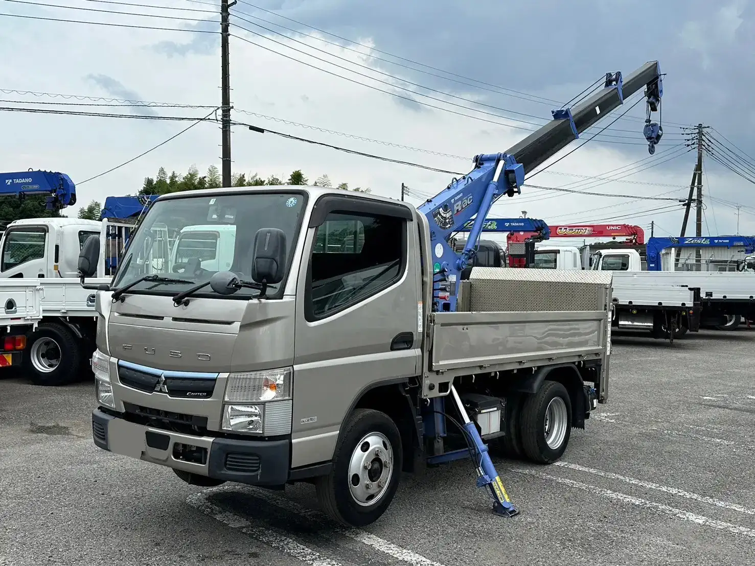三菱 キャンター 小型 クレーン付 横置簡易クレーン パワーゲート の中古トラック【車両No.168051】