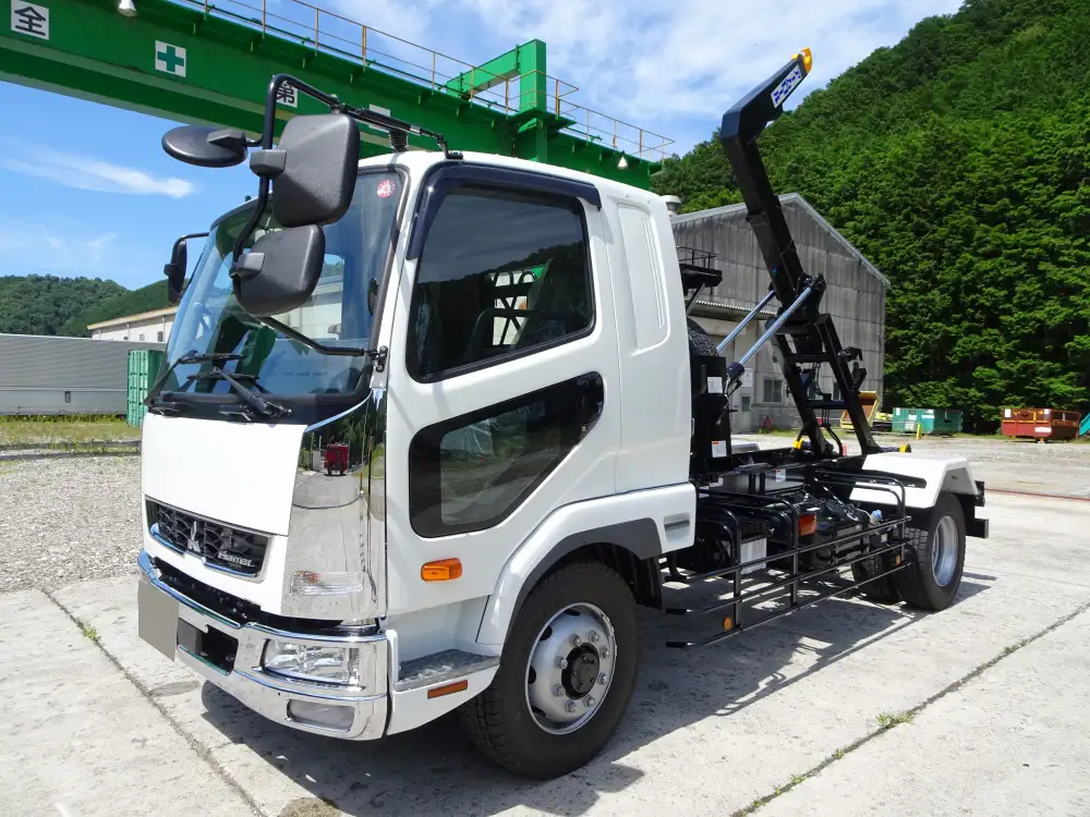 三菱 ファイター 中型/増トン アームロール ツインホイスト ベッド｜画像1