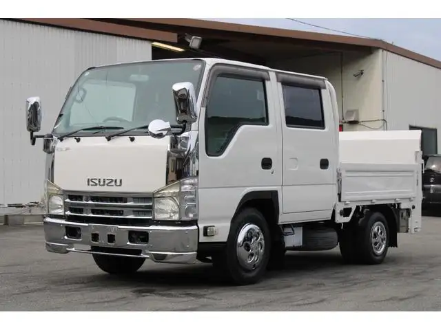 いすゞ エルフ 小型 平ボディ Wキャブ パワーゲート｜画像1