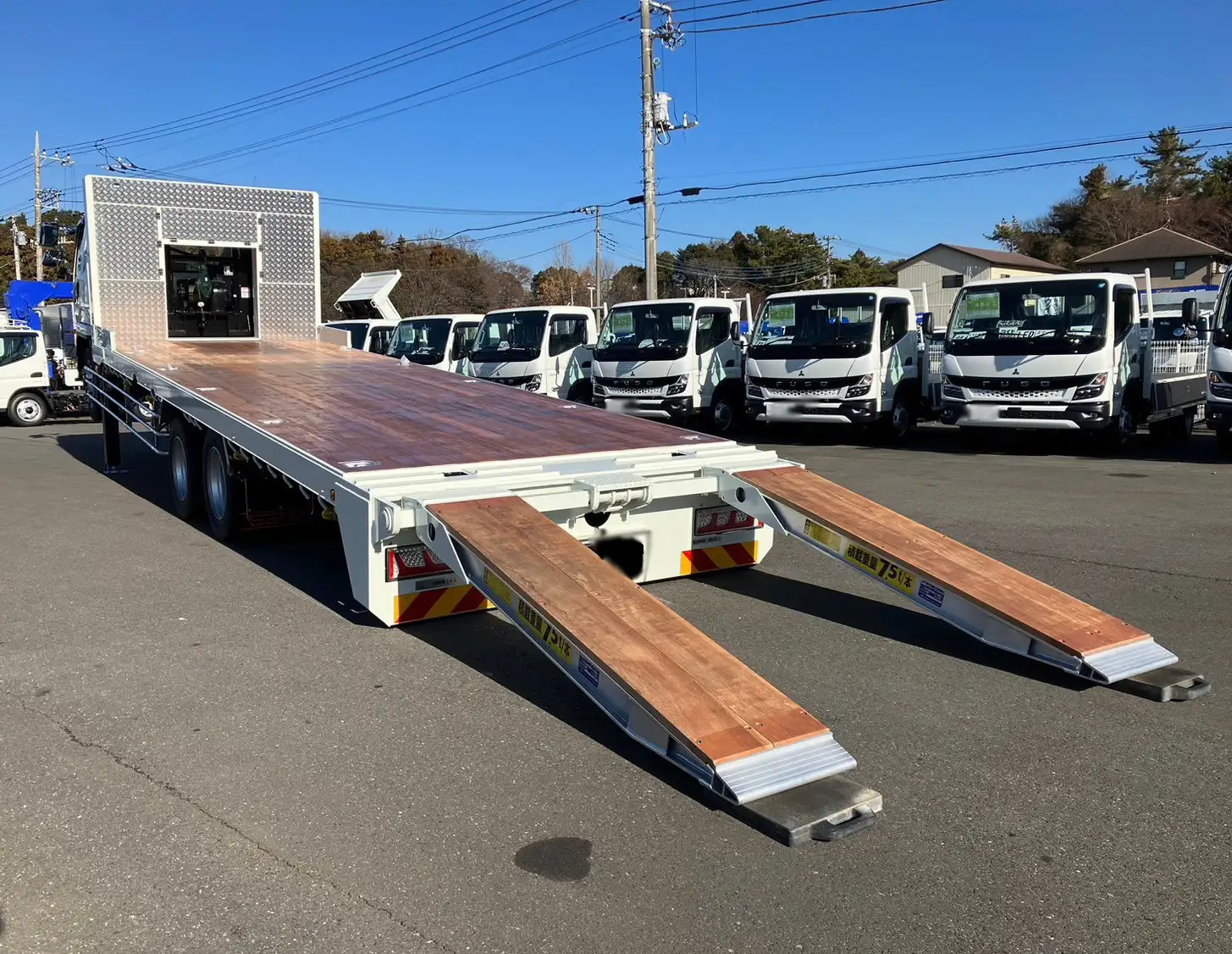 三菱 ファイター 中型/増トン 車両重機運搬 ラジコン ウインチの中古トラック画像5