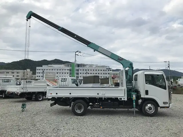 いすゞ エルフ 小型 クレーン付 床鉄板 3段の中古トラック画像6