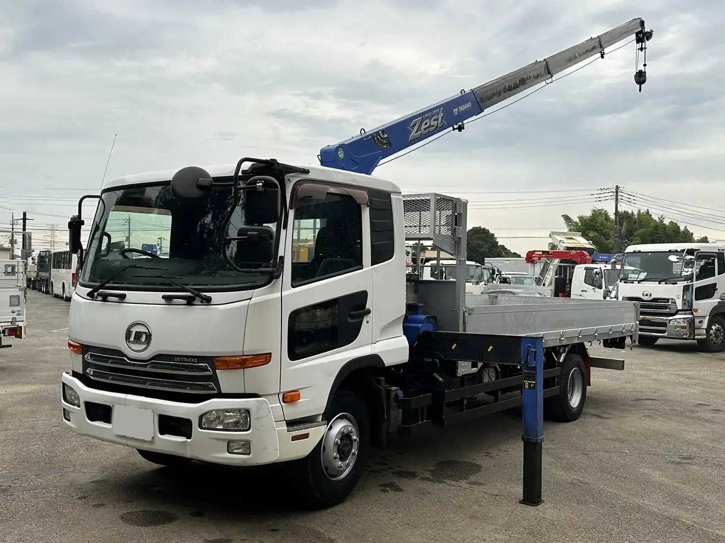日産UD コンドル 中型/増トン クレーン付 床鉄板 アルミブロックの中古トラック画像1