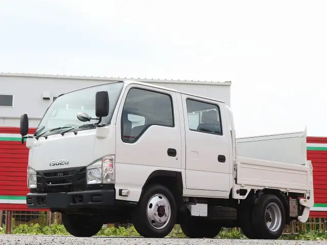 いすゞ エルフ 小型 平ボディ Wキャブ パワーゲートの中古トラック画像1