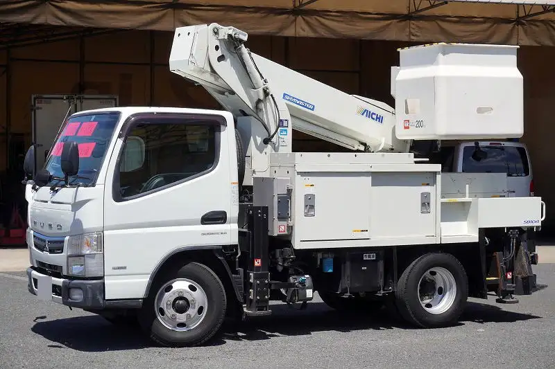 三菱 キャンター 小型 高所・建柱車 高所作業車 電工仕様｜画像1