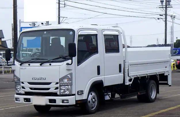 いすゞ エルフ 小型 平ボディ Wキャブ パワーゲート の中古トラック【車両No.169241】
