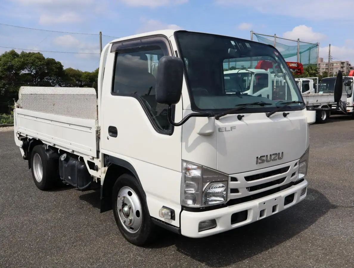 いすゞ エルフ 小型 平ボディ パワーゲート 床鉄板の中古トラック画像2