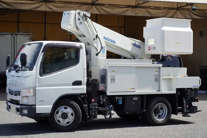 三菱 キャンター 小型 高所・建柱車 高所作業車 電工仕様｜画像1