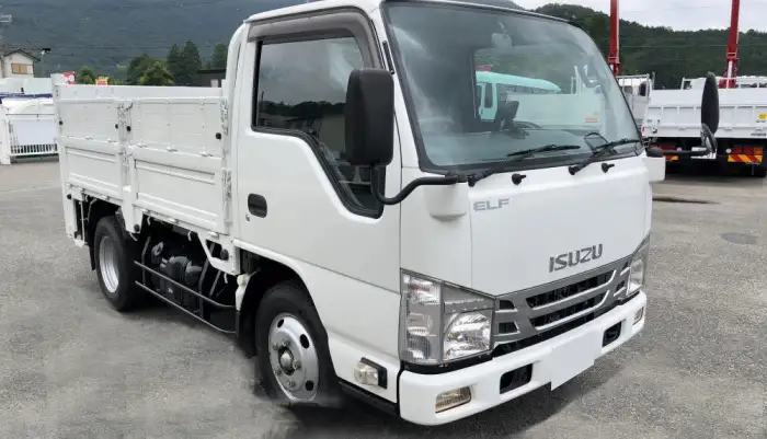 いすゞ エルフ 小型 平ボディ パワーゲート 床鉄板の中古トラック画像1