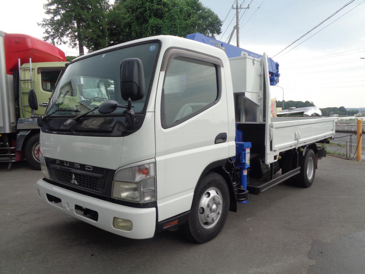 三菱 キャンター 小型 クレーン付 ワイドロング PDG-FE83DY